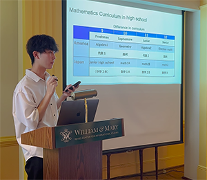 One of the student presentations was on Differences in educational systems in the U.S. and Japan (Photo by Kate Hoving)