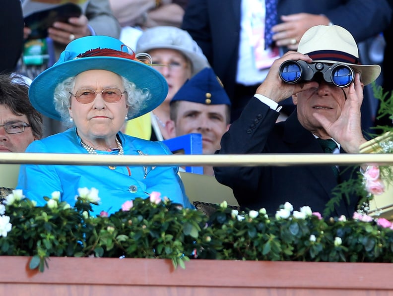 Queen Elizabeth II Watching Parade from Balcony