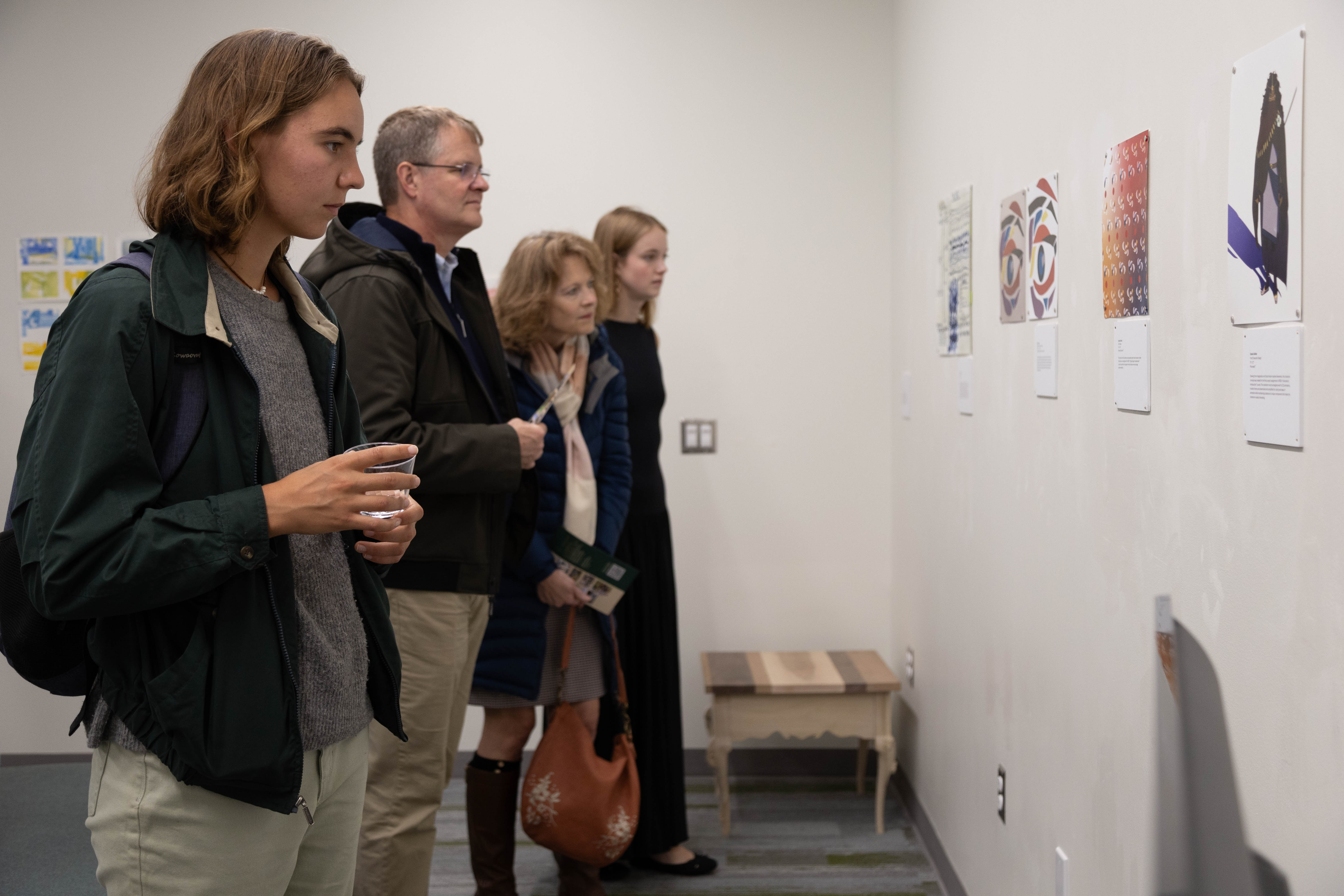 The intimacy of the Hart Gallery offers Catron presenters and exhibition-goers opportunities to connect up close with artists and their art. (Photo by Tess Willett)