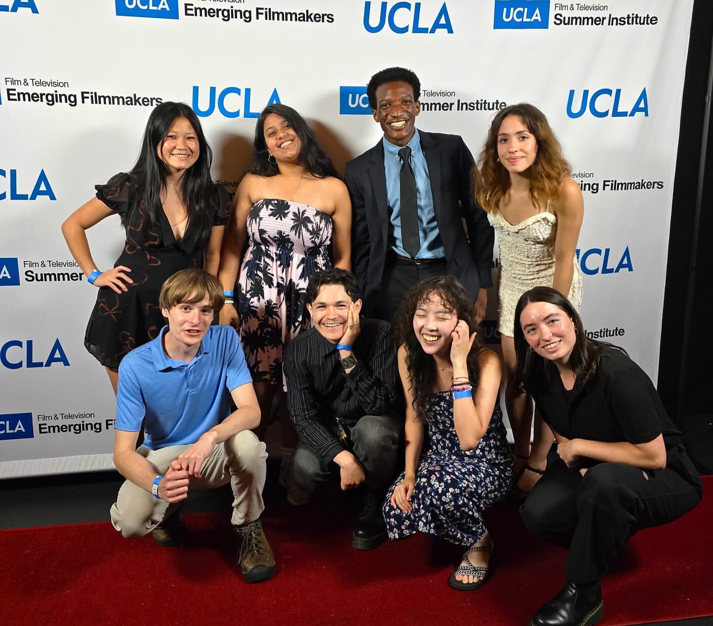 A Catron grant allowed junior Emmanuel Sampson (top row, second from right), to join students from around the country at UCLA’s Film and Television Summer Institute in Los Angeles last summer. (Courtesy photo)