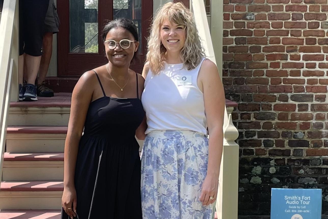 Preservation Virginia's Curator of Collections Elyse Werling served as Page's mentor during her 10-week Woody internship last summer. (Photo courtesy Preservation Virginia)