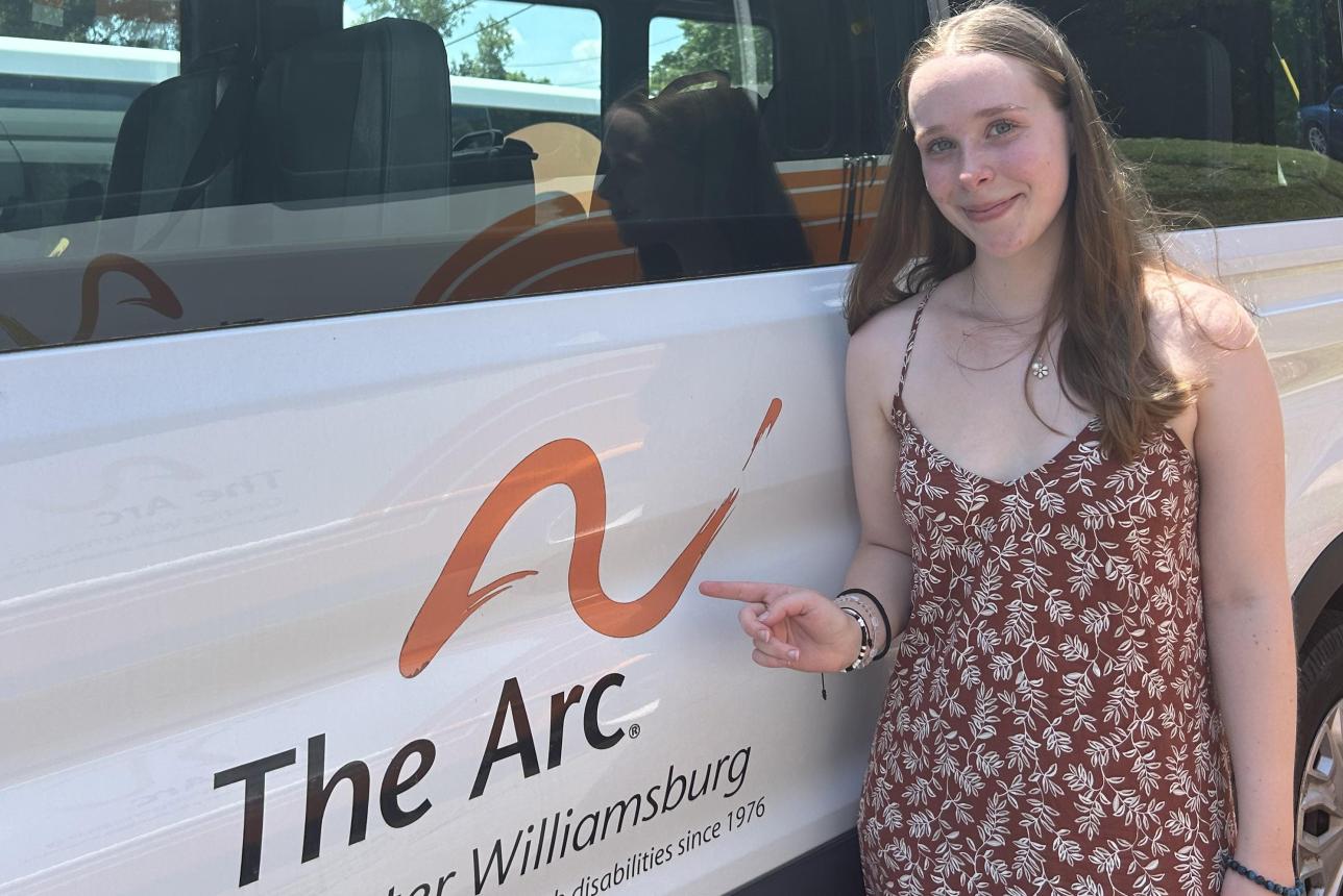 Michelle Indelicato ’25, a sociology and religious studies double major, completed a 10-week City Research Scholars internship with the Arc of Greater Williamsburg last summer. (Courtesy photo)