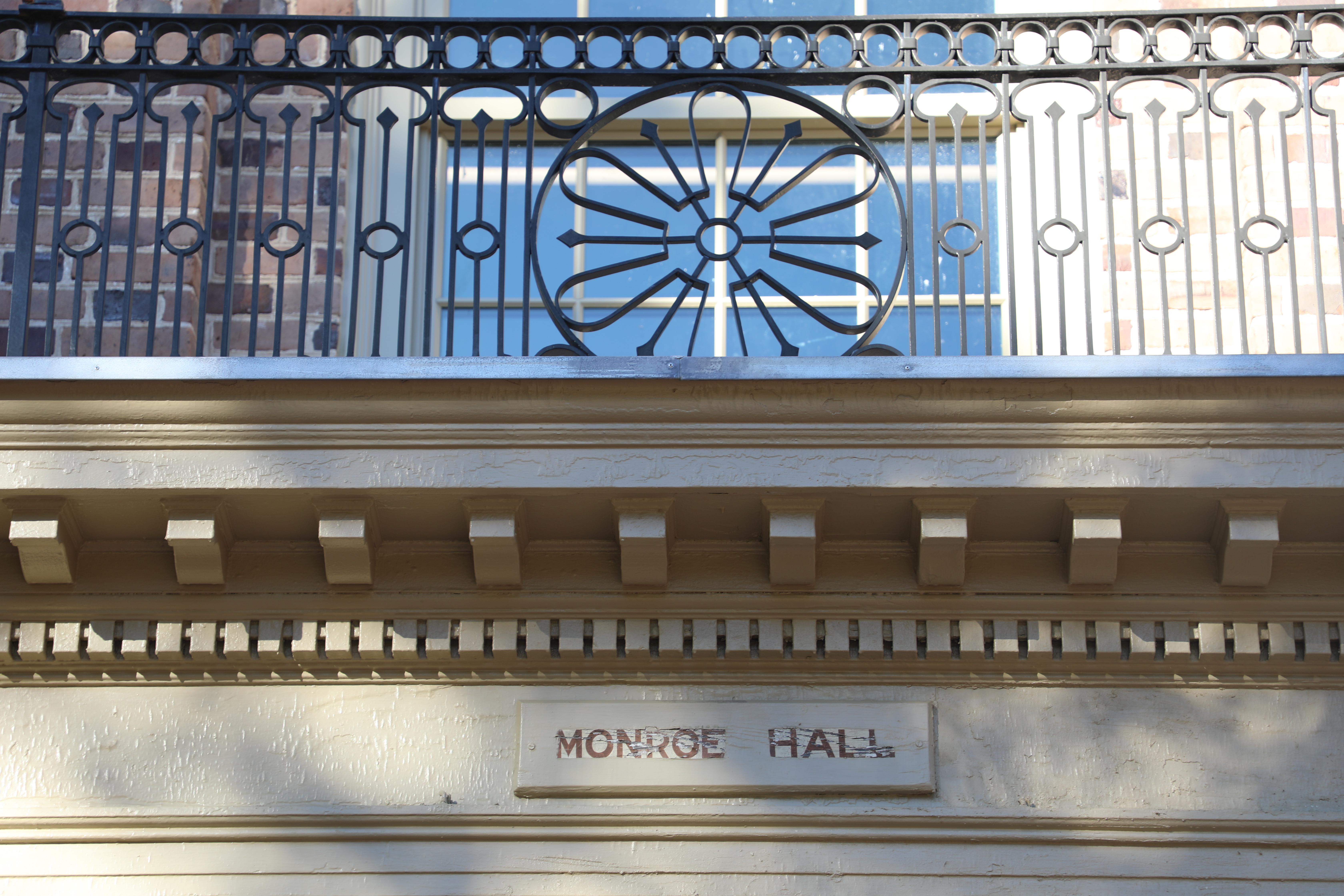 Following a year-long renovation of iconic Monroe Hall that combined architectural preservation with technological innovations, a Homecoming dedication ceremony will be held from 1-3pm on Saturday, October 19. (Photo by Ted Maris-Wolf)