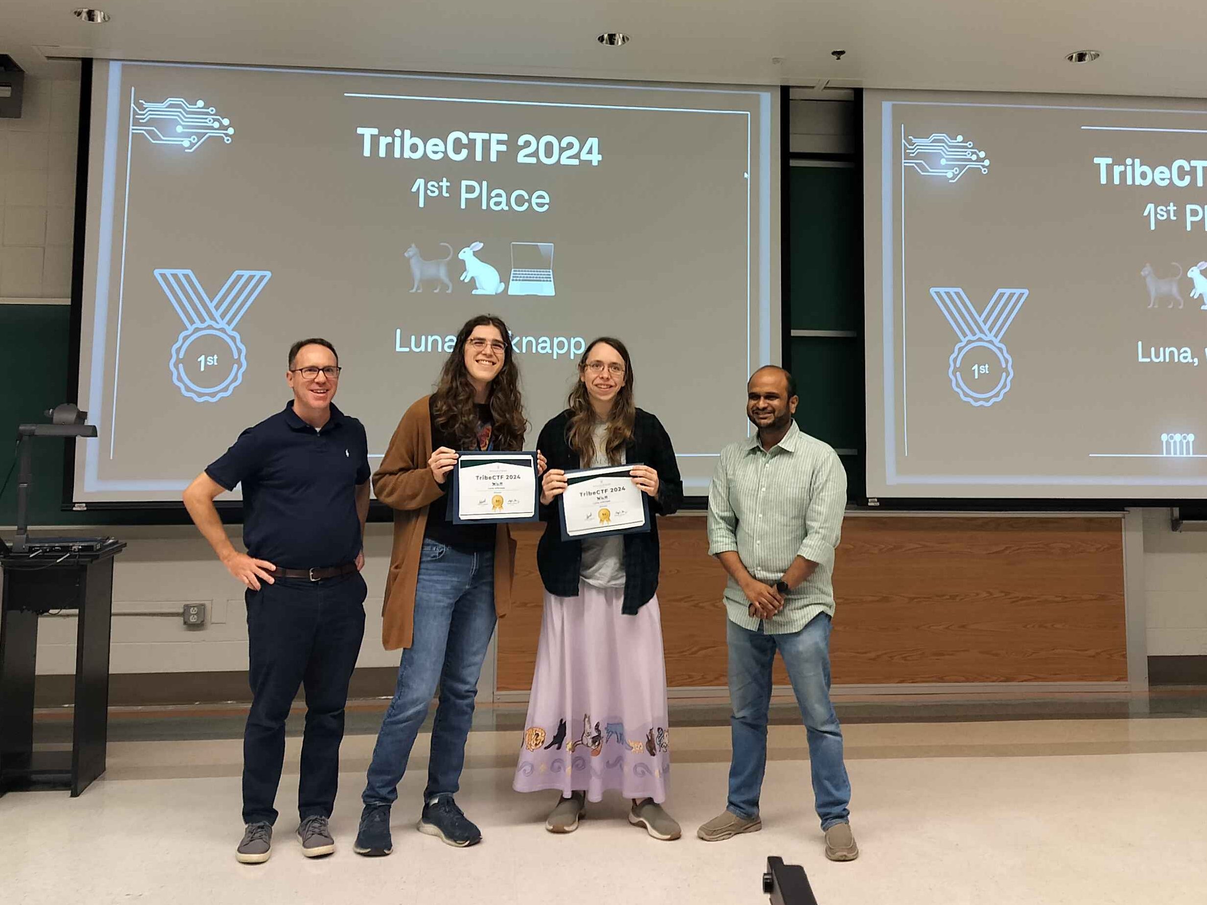 TribeCTF 2024 1st Place Winners, Team 🐈‍⬛🐇💻 from W&M