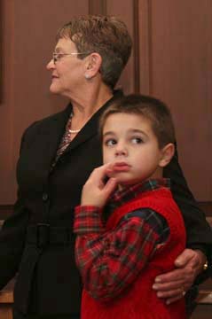 Betty Sandy with her youngest grandson, Owen.