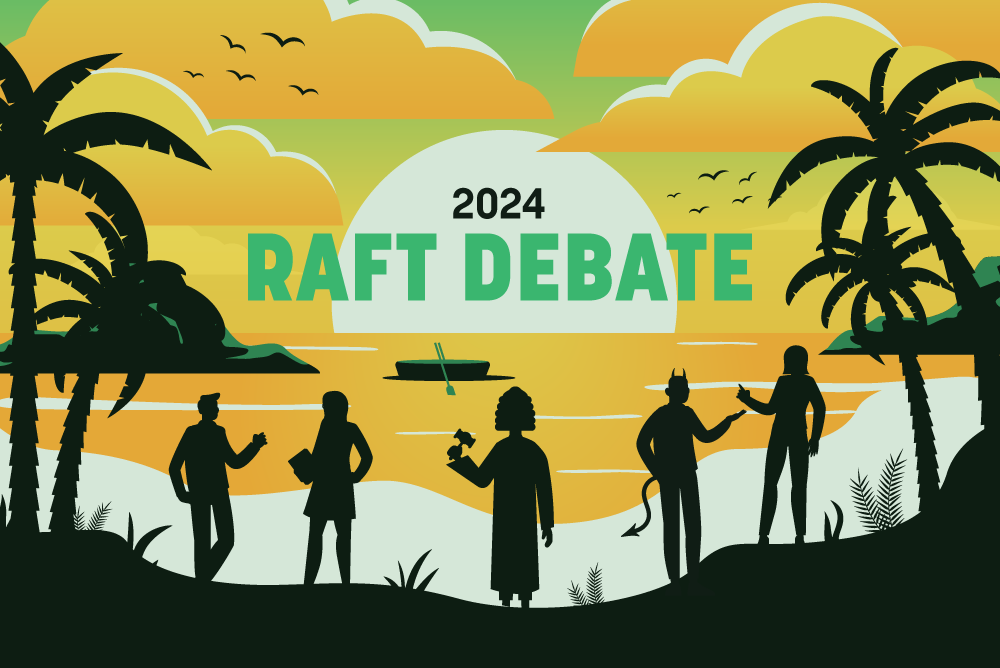 2024 William &amp; Mary Raft Debate graphic