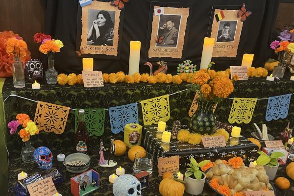 2024 Day of the Dead display in William &amp; Mary's Washington Hall