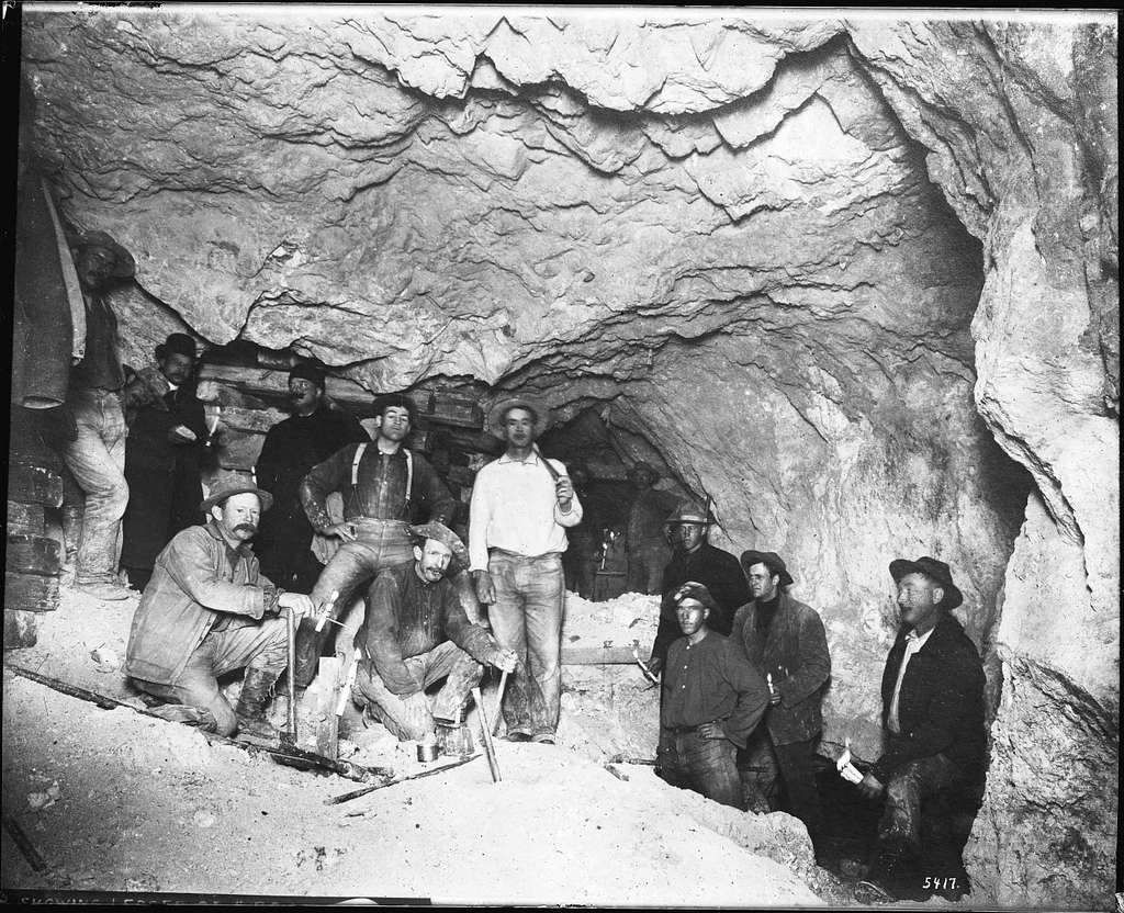 An all-male social space in the Old West: miners in the Mohawk Mine, Goldfield, Nevada, ca. 1900-1905 (Image from USC Libraries Special Collections)