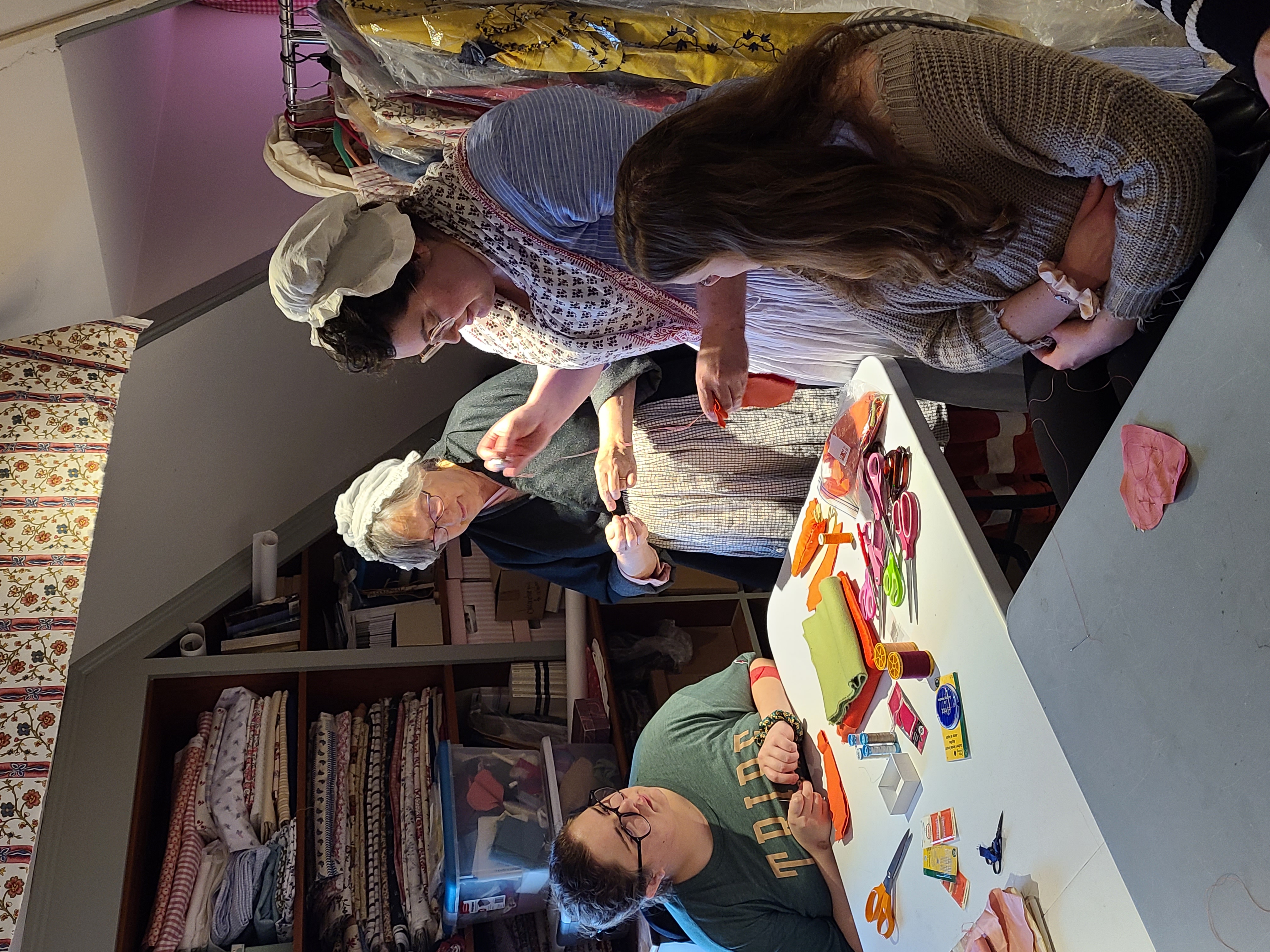 History 407 Students at the Colonial Williamsburg Milliner's Shop