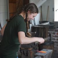 NIAHD Student at the Colonial Williamsburg Blacksmith