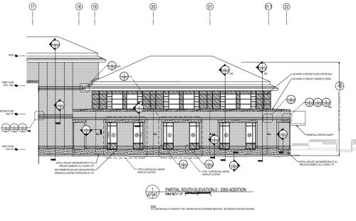 Swem Library partial south elevation