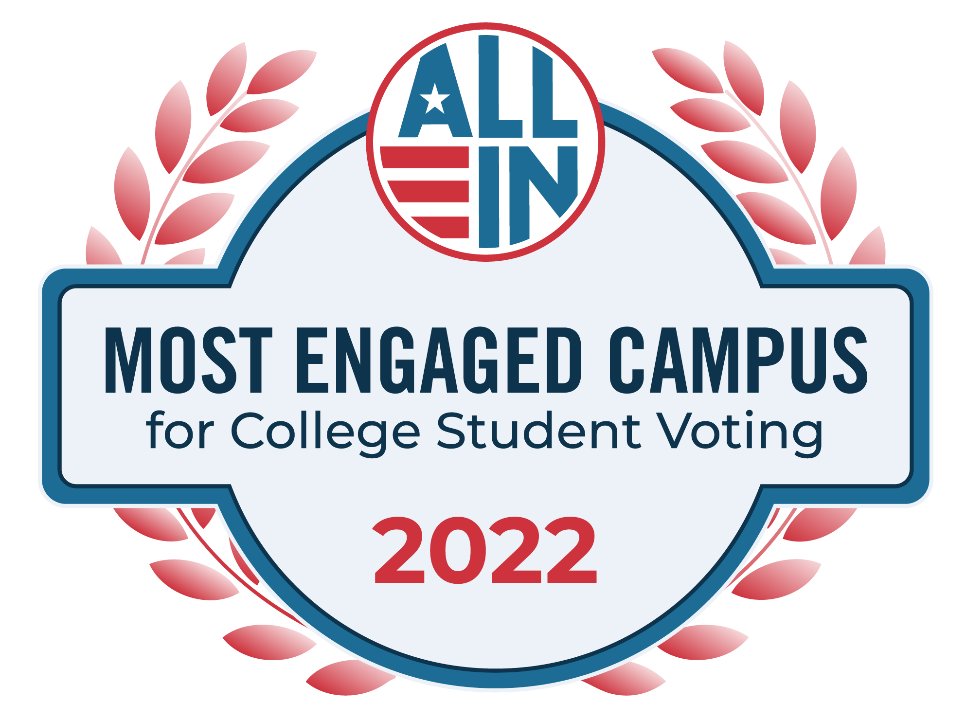 ALL IN Most Engaged Campus 2022 graphic