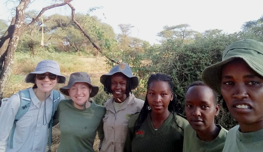 (Clockwise from left) Jana Smith-Perry, Corinne Boyd Cynthia Kileken out on their first patrol with three SORALO woman rangers. PHOTO: SORALO