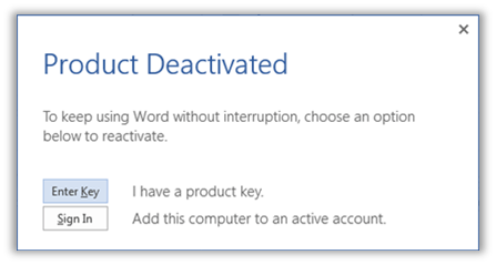 product deactivated