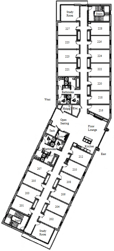 Maple Hall Second Floor Plan