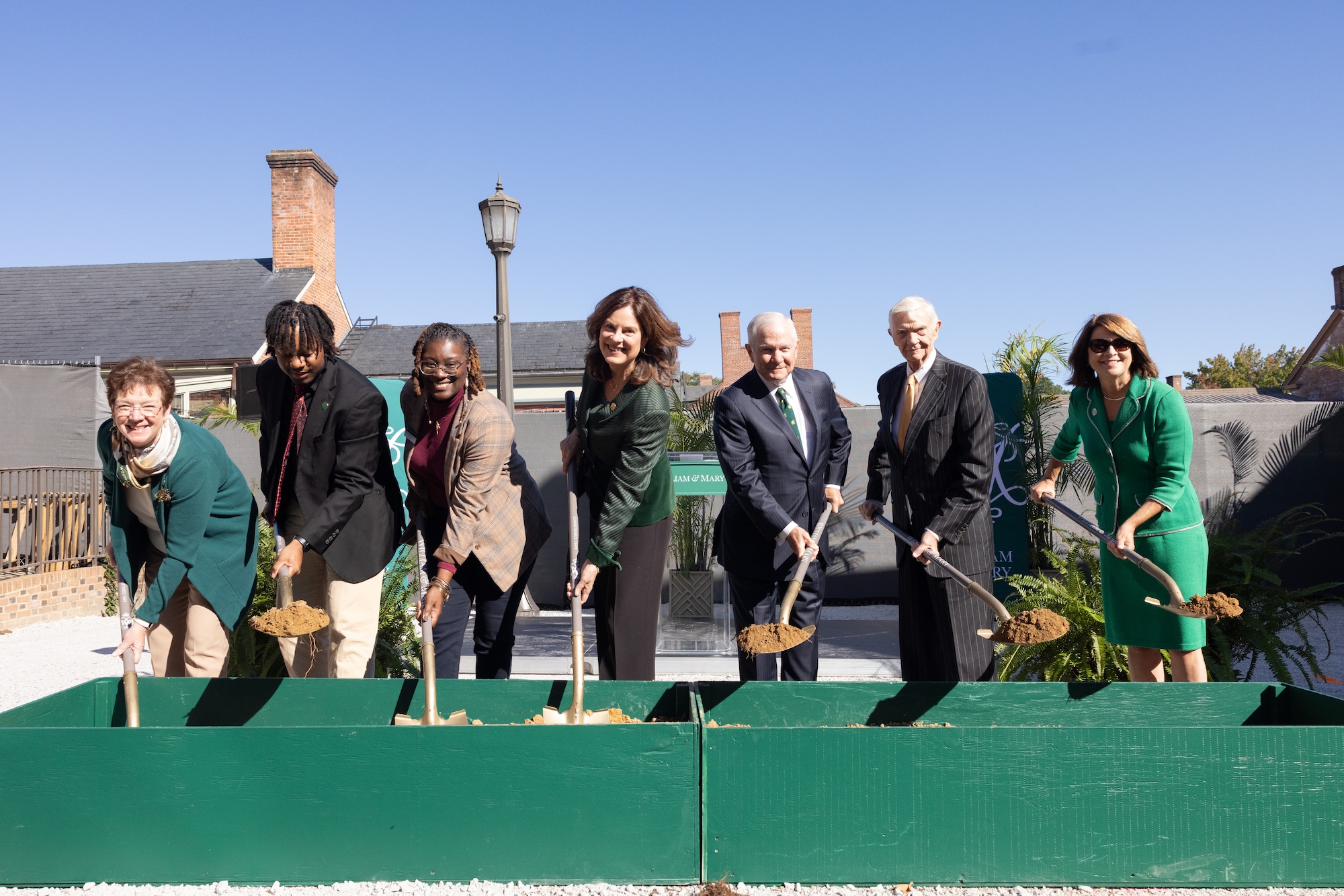 University representatives break ground on the new Gates Hall