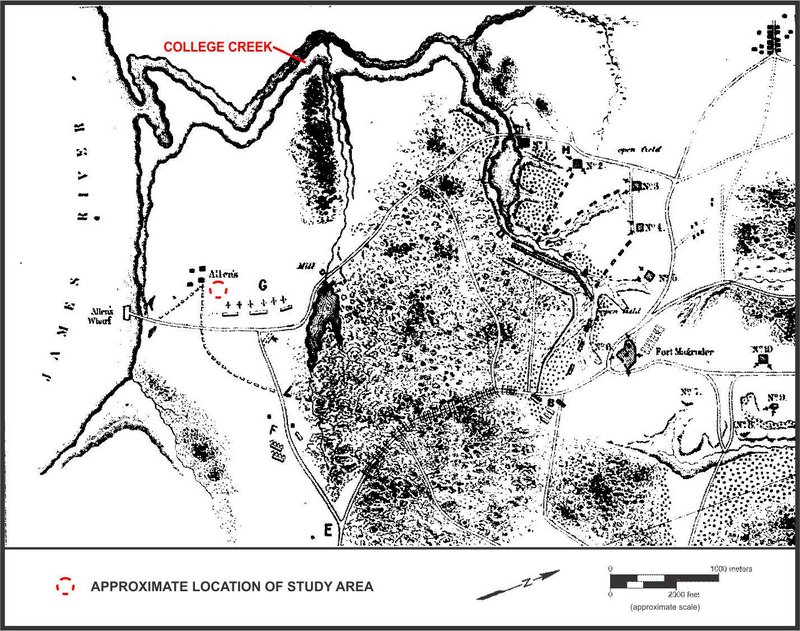 Detail of civil war era map.